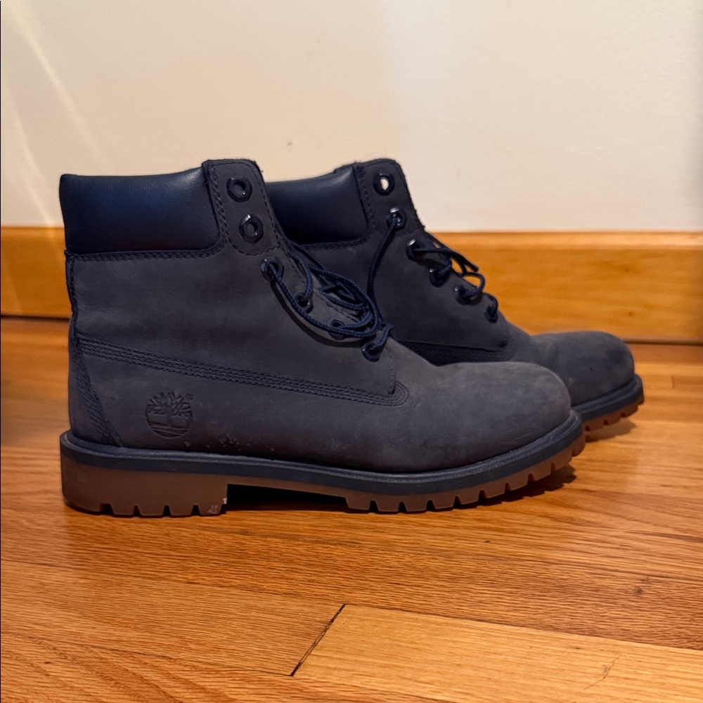 Timberland Men's Navy Lace-Up Waterproof Work Boots